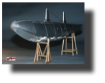 Vought OS2U Kingfisher. Edo main float under construction. 1:15 scale. Scratch built in metal by Rojas Bazán.